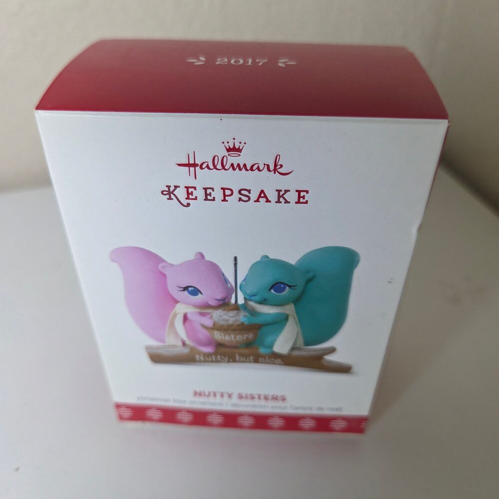 Hallmark Keepsakes 2017 Nutty Sisters Squirrel Christmas Ornament with box